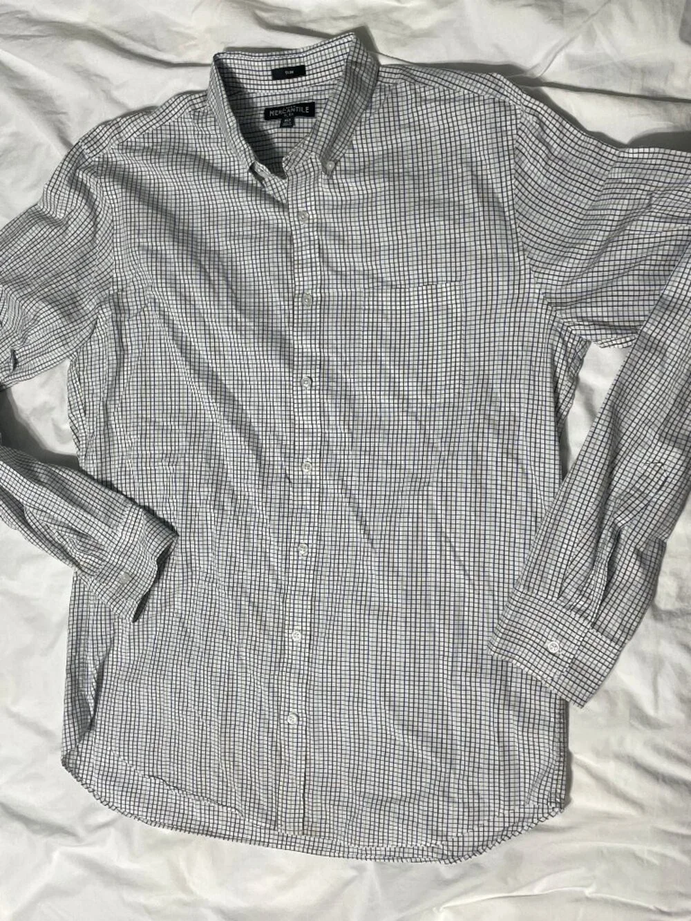 Mens Sz XLT J. Crew Mercantile Flex Slim Long Sleeve Button-Down Plaid Shirt